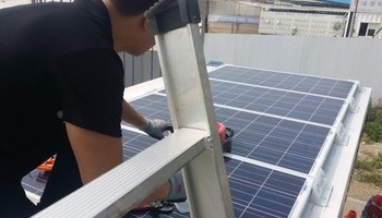 송도 자작 캠핑카 독립형 태양광발전 SET 출장 시공