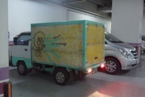 토스트판매 차량 인버터 500W 시공
